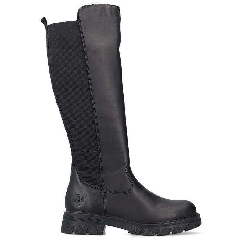 Bottes isolées en cuir pour femme, noir Rieker Z9158-00 le noir