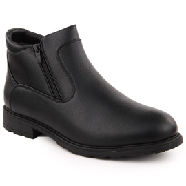 Atletico Bottes pour hommes, bottes Chelsea isolées, noires Style homme WS-002