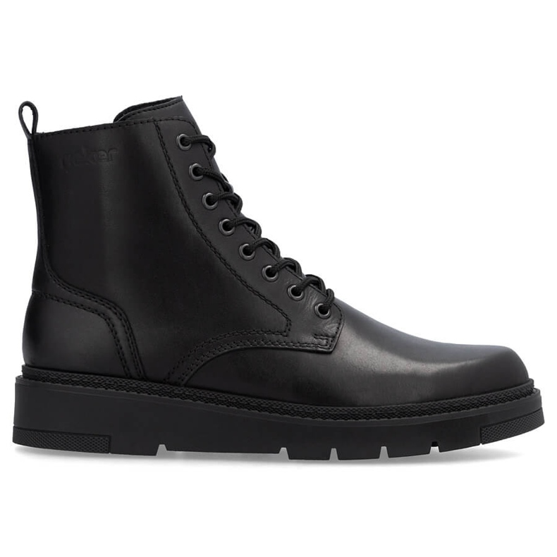 Bottes en cuir isolées pour hommes, noires, Rieker 30101-00 le noir
