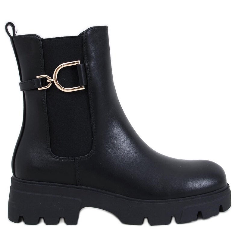 Regane Bottines Chelsea montantes noires le noir