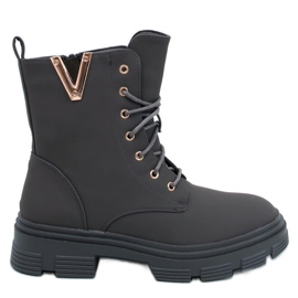 Bottines à lacets militaires Clend Kaki vert