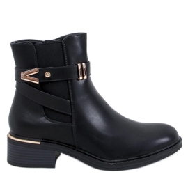 Bottines Chelsea Gavins en PU noires