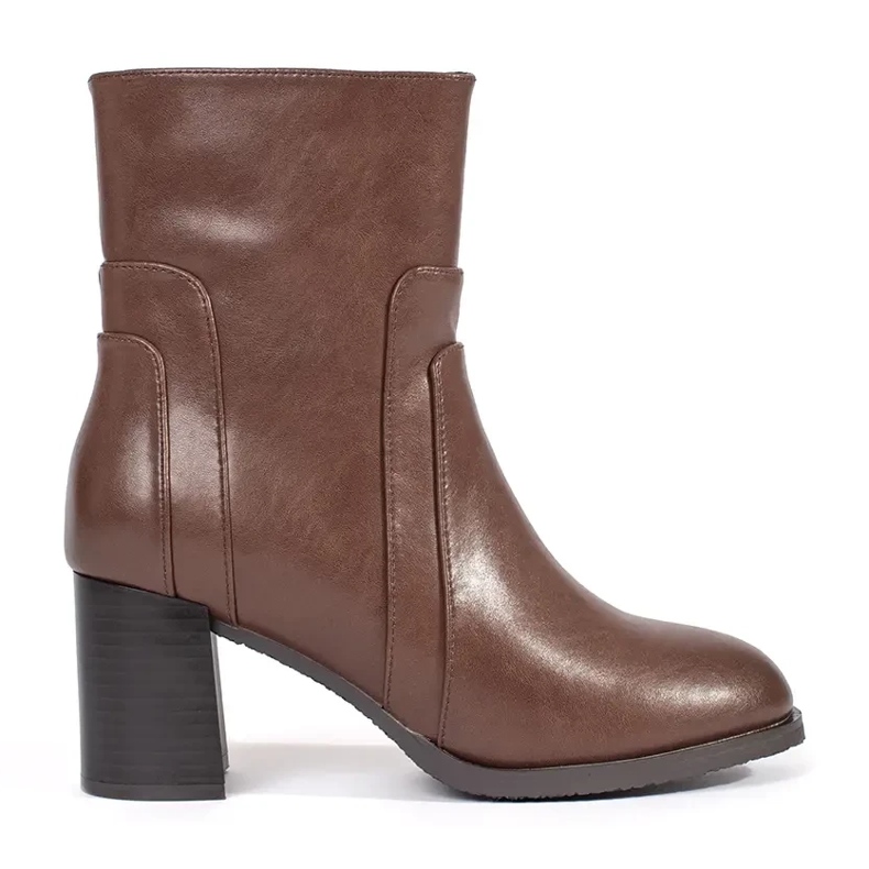 Bottines pour femmes en cuir marron de Sergio Leone brun
