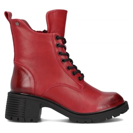 Filippo DBT6501/24 Rd bottines à talons en cuir, rouge