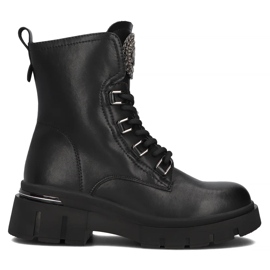 Filippo DBT6521/24 Bk bottes plateforme en cuir, noir