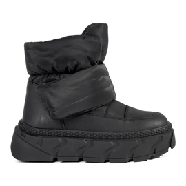 Seastar Bottes de neige isolées noires pour femme à semelle épaisse