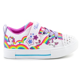 Skechers S-Lights Filles Twinkle Sparks Jumpin Clouds chaussures 314809N-WMLT blanche