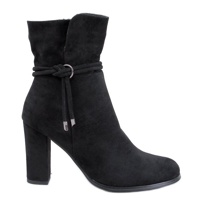 Minnai Bottines en daim noir le noir