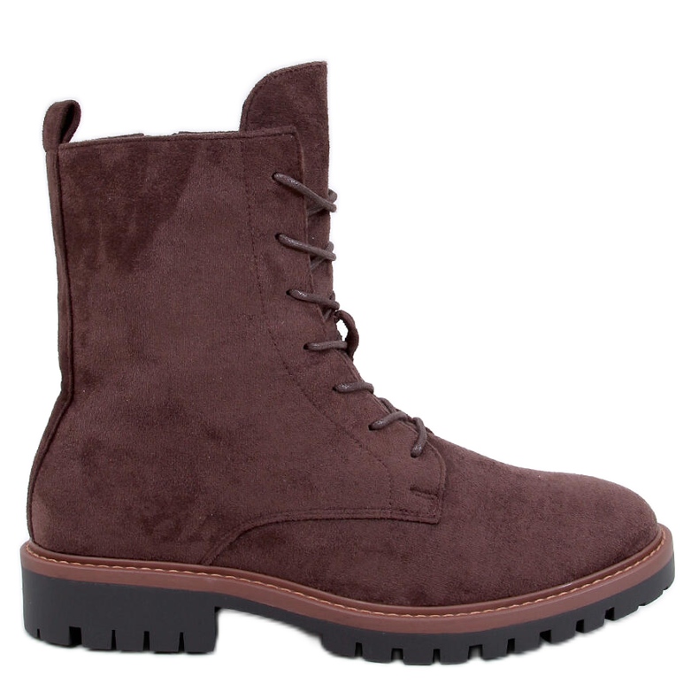 Bottines à lacets en daim marron Simmer brun