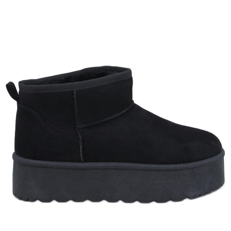 Bottes de neige courtes Emus sur la plateforme Morris Black le noir