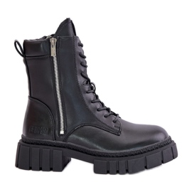 Bottes de travail isolées pour femmes en cuir écologique Big Star MM274578 noir