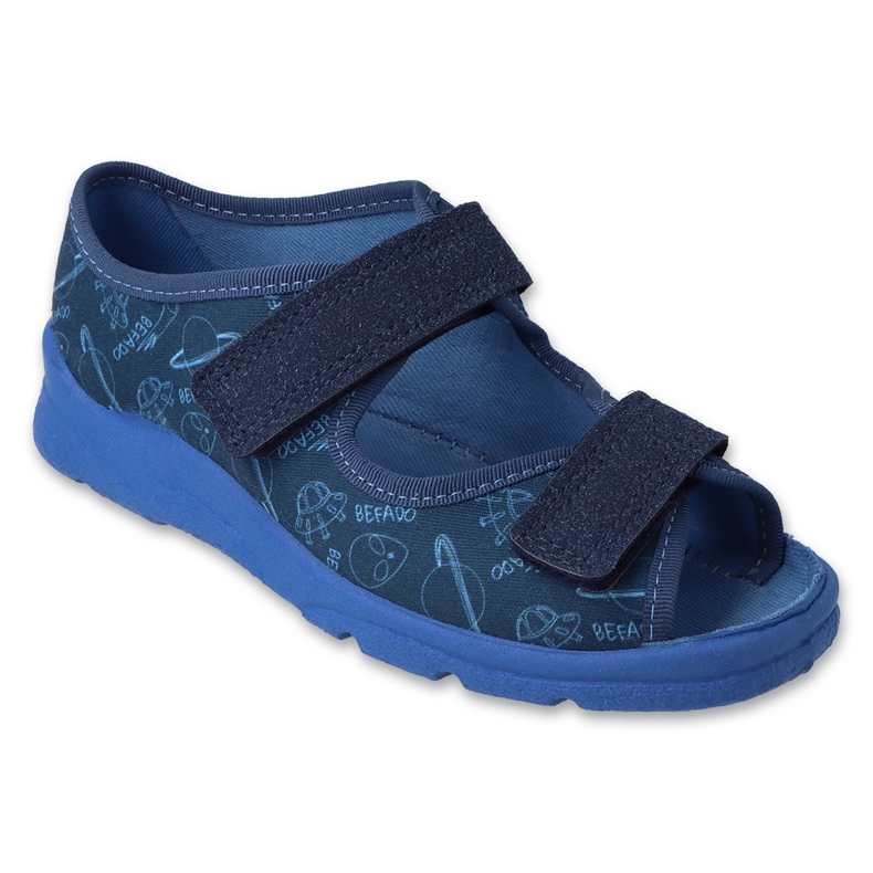 Befado chaussons enfants avec Velcro 969Y174 bleu marine