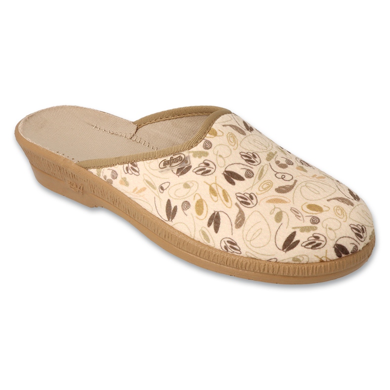 Befado chaussons femme à motif végétal, pu 219D486, beige