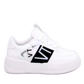 Baskets à plateforme Sterry Blanc Noir - Inello blanche