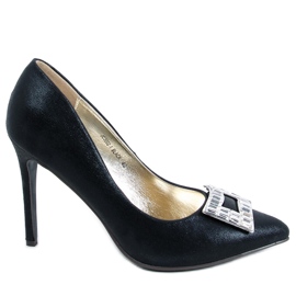 Talons hauts pour femmes avec décoration de Deborah Black - Inello le noir