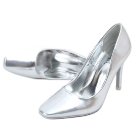 Talons hauts argentés pour femmes LE081P Argent - Inello