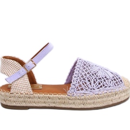 Sandales espadrilles ajourées Premat Violet - Inello