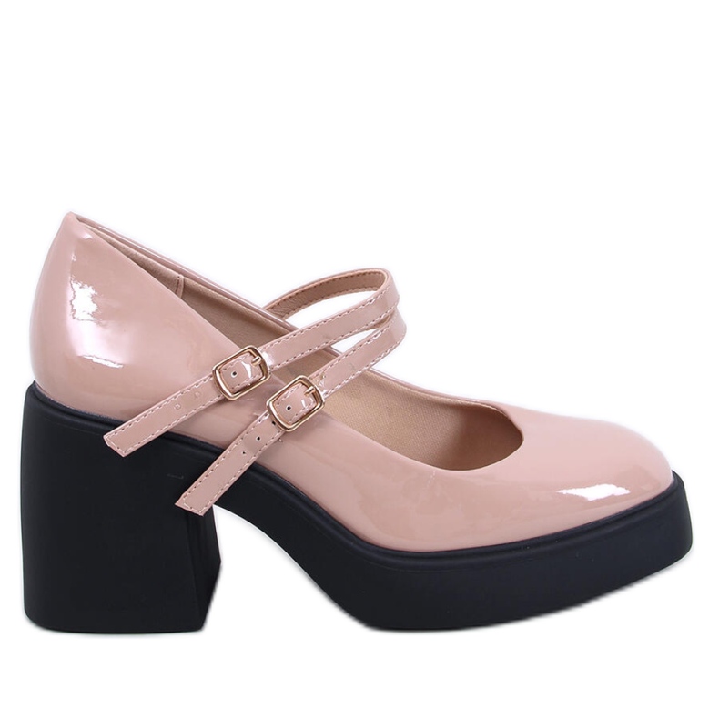 Escarpins à talons larges Lorai Kaki - Inello beige