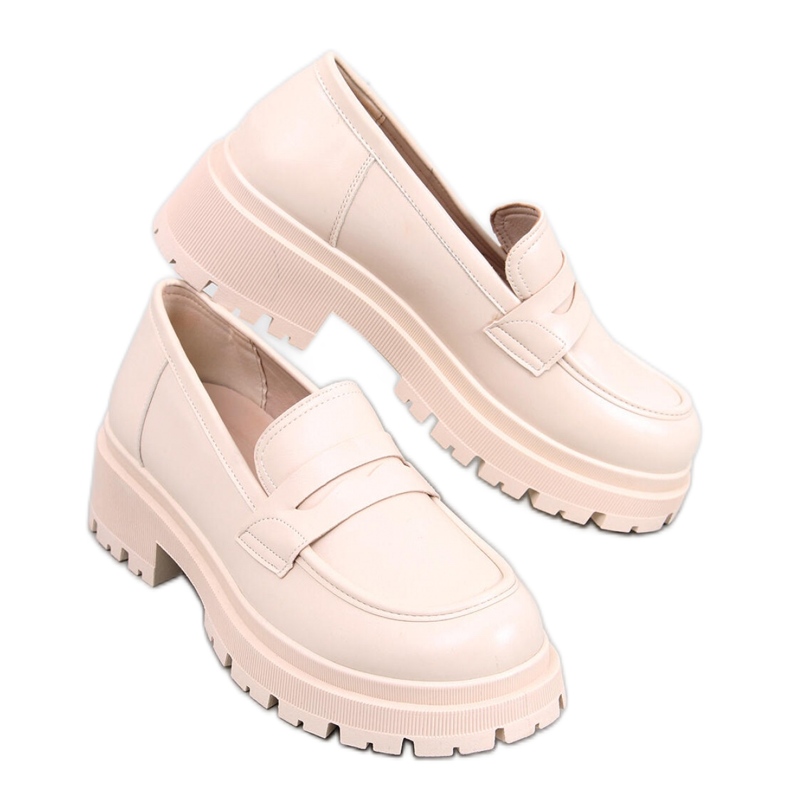 Mocassins plateforme Dench Beige - Inello Mocassins plateforme Dench Beige - Inello