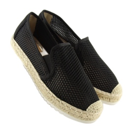 Espadrilles noires pour femmes 6602 Noir le noir