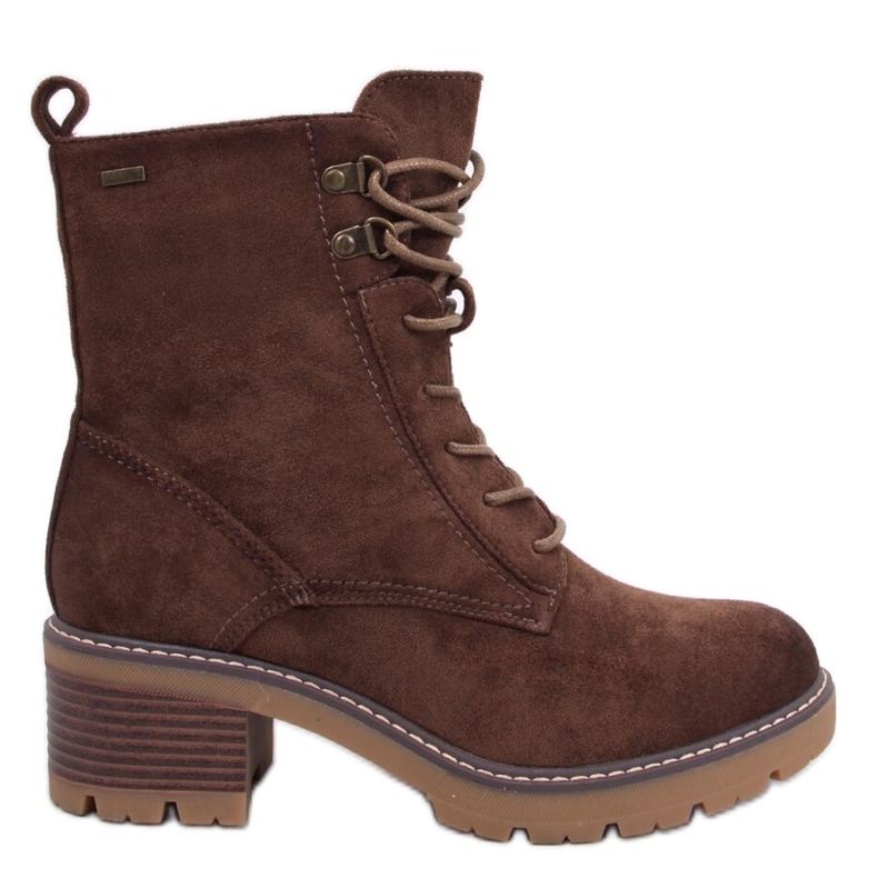 Bottines confortables à talons hauts Reed Green brun