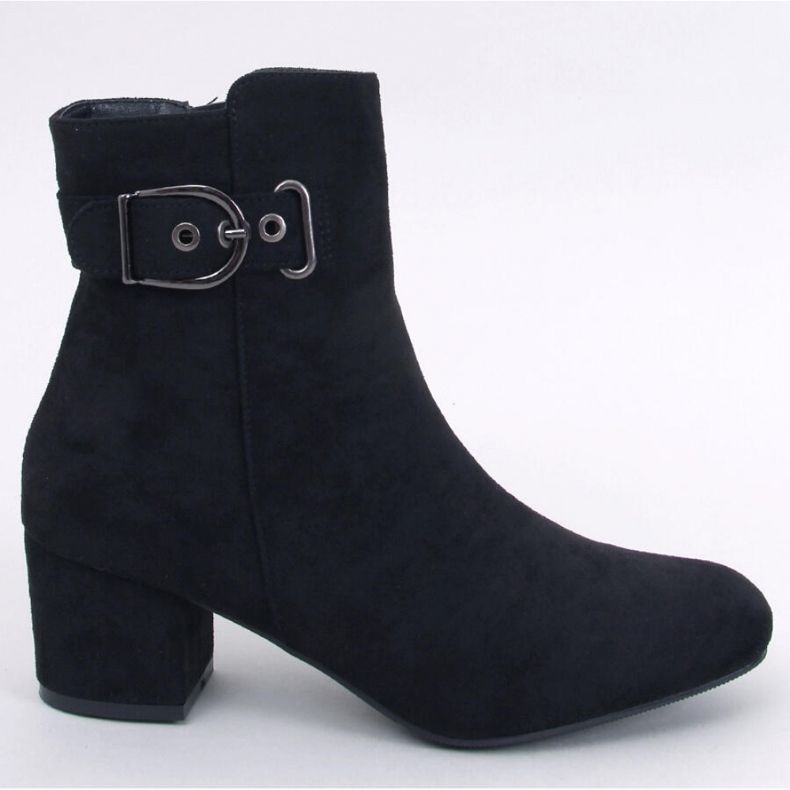 Lanne Bottines à talons bas noires - Inello le noir