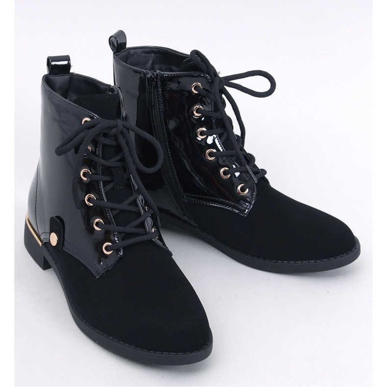 Ninas Bottines à lacets noires - Inello le noir