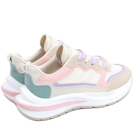 Chaussures de sport roses beige