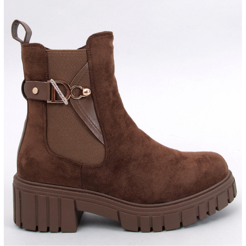 Bottines Chelsea à plateforme vertes brun