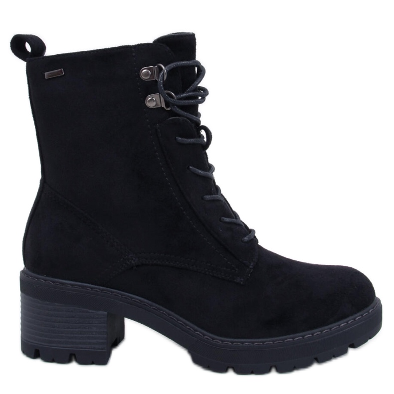 Bottines confortables à talons hauts Noir le noir