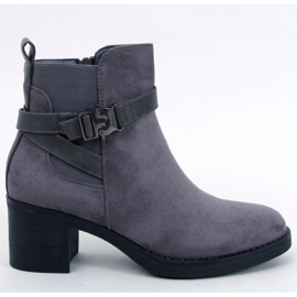 Bottines à talon stable Yonda Gris - Inello Bottines à talon stable Yonda Gris - Inello