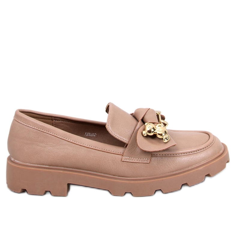 Mocassins nounours dorés kaki brun