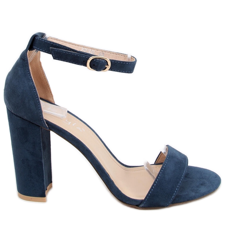 Sandales à talons bleu marine