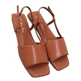 Sandales femme camel brun