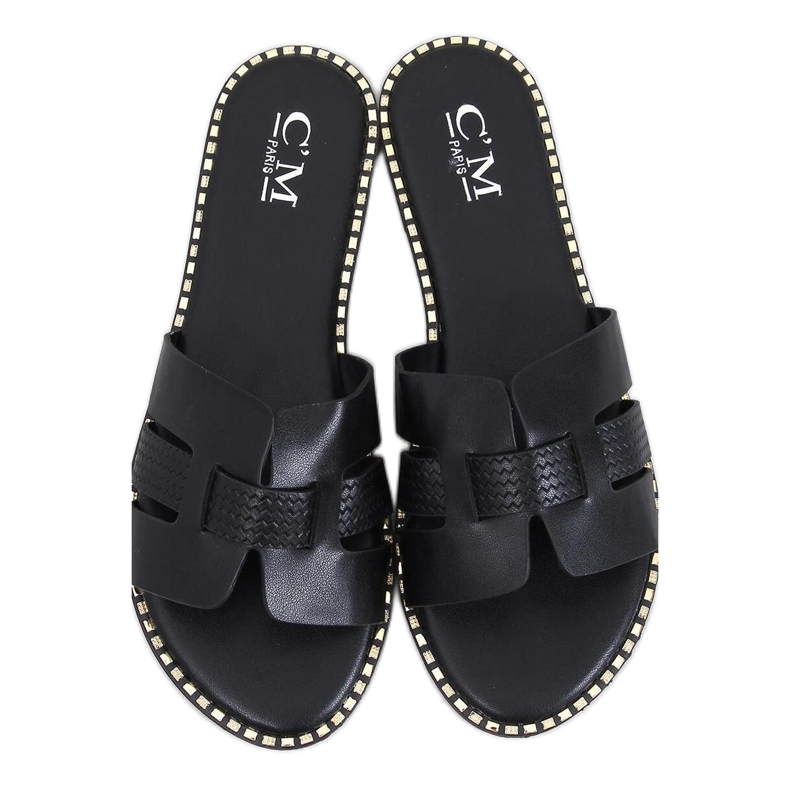 Tongs élégantes pour femmes Noir le noir