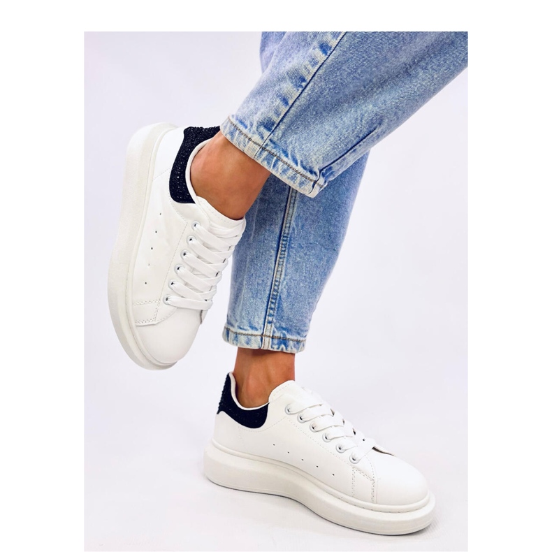 Baskets à plateforme blanches et noires le noir