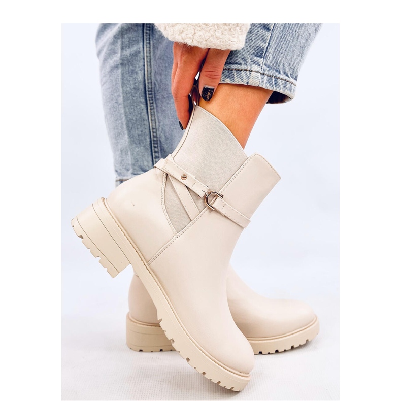 Bottines Chelsea classiques beiges pour femmes