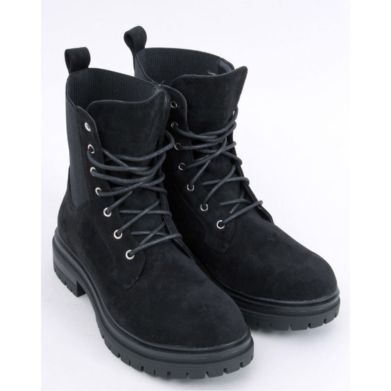 Vecna ​​​​Bottines à lacets Worker noires - Inello le noir