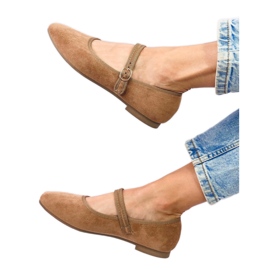 Ballerines style Mary Jane kaki brun Ballerines style Mary Jane kaki brun