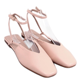 Ballerines talon ouvert Nude beige