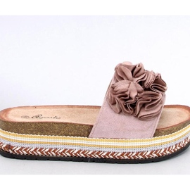 Sandale tongs sur semelle épaisse colorée Raven Beige - Inello