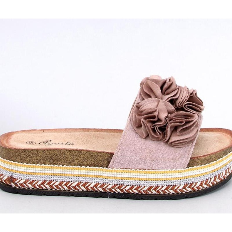 Sandale tongs sur semelle épaisse colorée Raven Beige - Inello