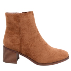 Bottines à talons hauts Classic Camel brun