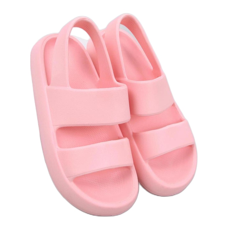 Sandales en mousse rose