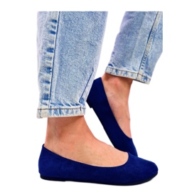 Ballerines classiques en daim bleu