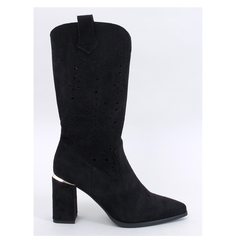 Strokes Bottines à talons ajourées noires - Inello le noir