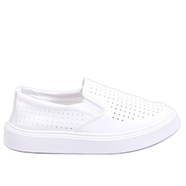 Baskets slip-on ajourées blanches