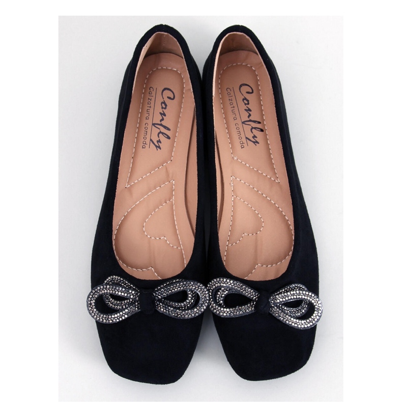 Ballerines en daim avec nœud Serna Nero - Inello le noir