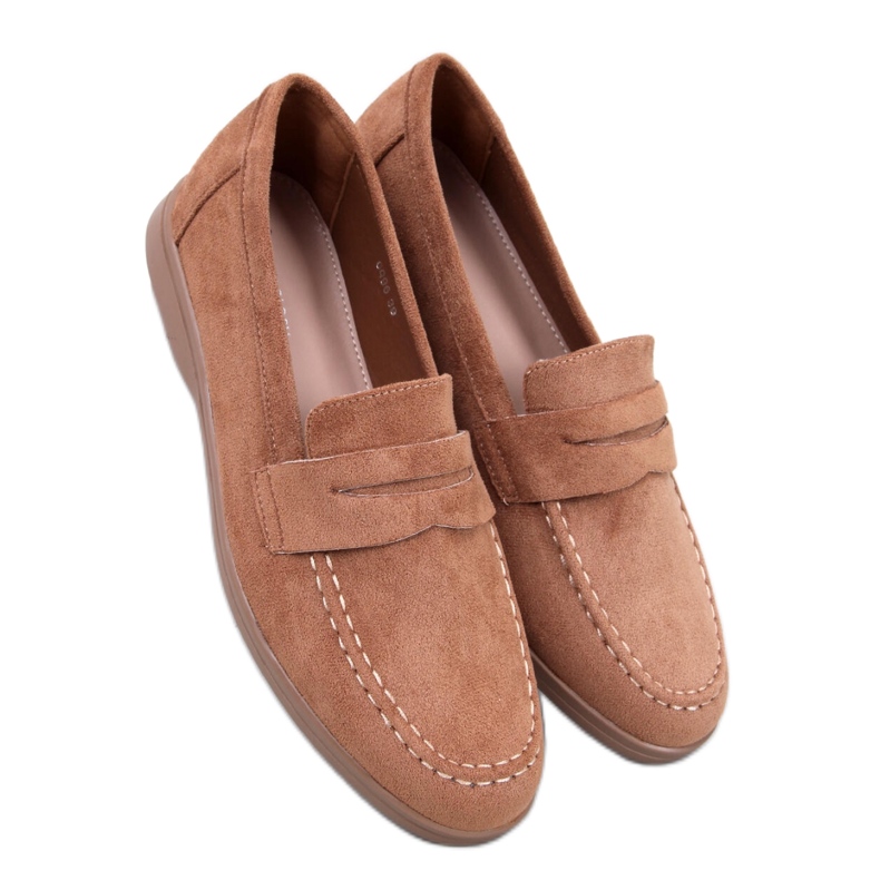 Mocassins femme kaki brun
