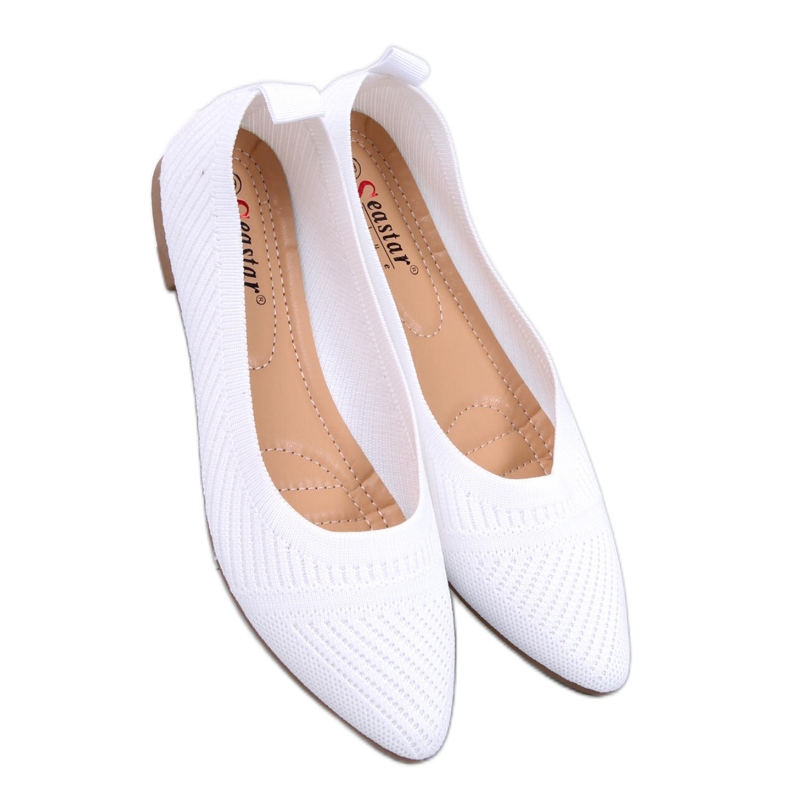 Ballerines tressées blanches